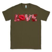 Army Green love with kiss Classic Tee - AdoDesignShop