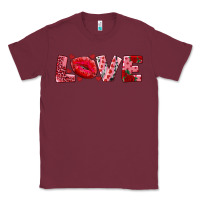 Burgundy love with kiss Classic Tee - AdoDesignShop
