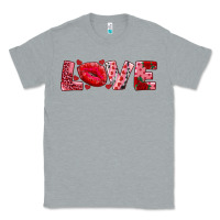 Heather Grey love with kiss Classic Tee - AdoDesignShop