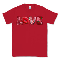 Red love with kiss Classic Tee - AdoDesignShop