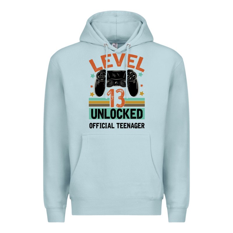 Level 13 Unlocked Official Teenager 13th Birthday Premium Hoodie by Bettercallsaul | Teevron