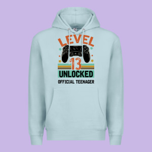 Level 13 Unlocked Official Teenager 13th Birthday Premium Hoodie Designed By Bettercallsaul