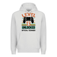 Dove Grey Level 13 Unlocked Official Teenager 13th Birthday Premium Hoodie - Bettercallsaul