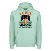 Seafoam Level 13 Unlocked Official Teenager 13th Birthday Premium Hoodie - Bettercallsaul