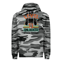 Slate Camo Level 13 Unlocked Official Teenager 13th Birthday Premium Hoodie - Bettercallsaul