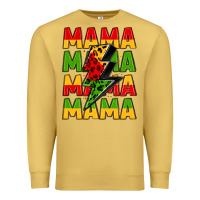 Antique Gold mama lightning bolt juneteenth Premium Sweatshirt - LillyAllenDesigns