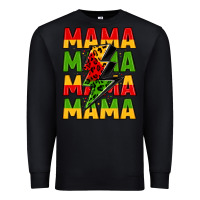 Black mama lightning bolt juneteenth Premium Sweatshirt - LillyAllenDesigns