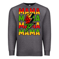 Charcoal Heather mama lightning bolt juneteenth Premium Sweatshirt - LillyAllenDesigns