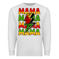 Oatmeal Heather mama lightning bolt juneteenth Premium Sweatshirt - LillyAllenDesigns