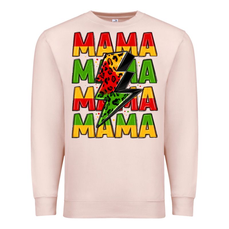 Mama Lightning Bolt Juneteenth Premium Sweatshirt by LillyAllenDesigns | Teevron