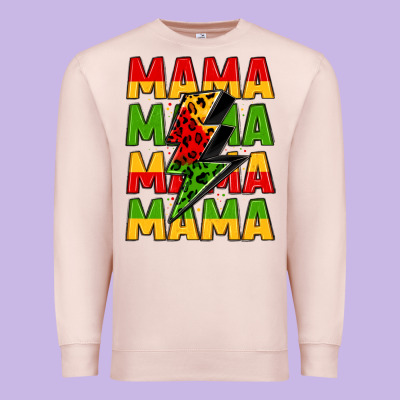 Mama Lightning Bolt Juneteenth Premium Sweatshirt Designed By Lillyallendesigns