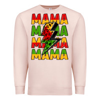 Pale Pink mama lightning bolt juneteenth Premium Sweatshirt - LillyAllenDesigns