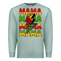 Seafoam mama lightning bolt juneteenth Premium Sweatshirt - LillyAllenDesigns