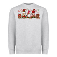 Heather Grey Christmas Gnomes Heavyweight Sweatshirt - Artiststas