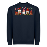 Navy Christmas Gnomes Heavyweight Sweatshirt - Artiststas