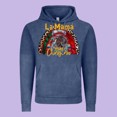 La Mama Mas Chingona Vintage Hoodie Designed By Racoondesign