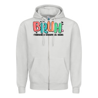 Dove Grey bruh formerly known as mom Zipper Hoodie - MaliasSmallBusiness