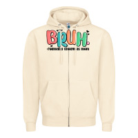 Sandshell bruh formerly known as mom Zipper Hoodie - MaliasSmallBusiness