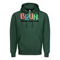 Sports Green bruh formerly known as mom Zipper Hoodie - MaliasSmallBusiness