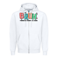 White bruh formerly known as mom Zipper Hoodie - MaliasSmallBusiness