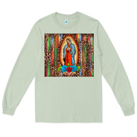 Matcha our lady of Guadalupe serape Long Sleeve Tee - BarkalooDesign