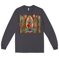 Smoke our lady of Guadalupe serape Long Sleeve Tee - BarkalooDesign