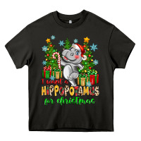 Asphalt i want a hippopotamus for christmas Heavy Core Tee - Zillion Design Studio