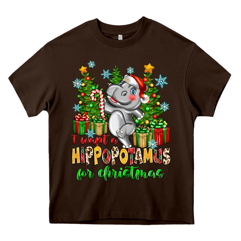 I Want A Hippopotamus For Christmas Heavy Core Tee by Zillion Design Studio | Teevron