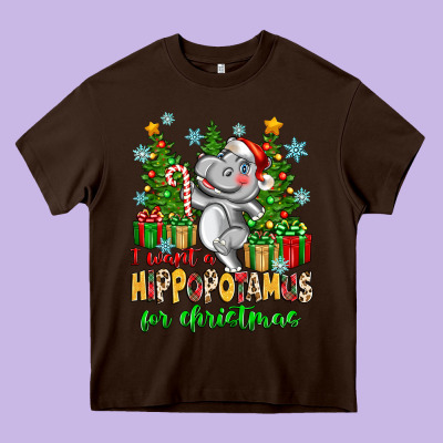 Heavy Core Tee i want a hippopotamus for christmas