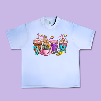 Nail Art  Coffee Cups Urban Heavy Tee Designed By Adodesignshop