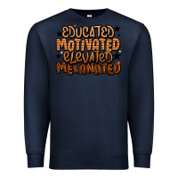 Navy educated motivated elevated melanated Premium Sweatshirt - LillyAllenDesigns