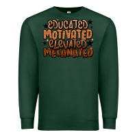 Sports Green educated motivated elevated melanated Premium Sweatshirt - LillyAllenDesigns