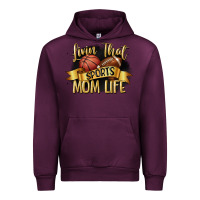 Mauve Wine livin that sports mom life Urban Hoodie - CowGirlArtShop