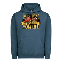 Pigment Midnight Navy livin that sports mom life Urban Hoodie - CowGirlArtShop