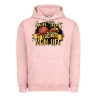 Pigment Salmon livin that sports mom life Urban Hoodie - CowGirlArtShop