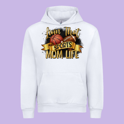 Livin That Sports Mom Life Urban Hoodie Designed By Cowgirlartshop