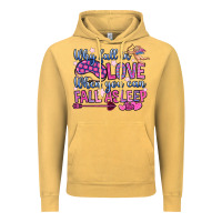 Vintage Mustard why fall in love when you can fall asleep Vintage Hoodie - OliviaCreatesArt