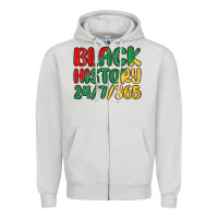 Dove Grey black history Zipper Hoodie - MaliasSmallBusiness