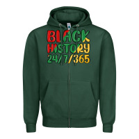 Sports Green black history Zipper Hoodie - MaliasSmallBusiness