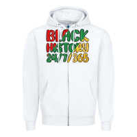 White black history Zipper Hoodie - MaliasSmallBusiness