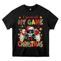 Black i paused my game for christmas Heavy Core Tee - Zillion Design Studio