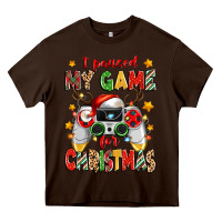 Chocolate Brown i paused my game for christmas Heavy Core Tee - Zillion Design Studio