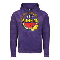 Cloud Purple hello summer watermelon Vintage Hoodie - JahusDesignShop