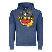 Vintage Denim hello summer watermelon Vintage Hoodie - JahusDesignShop