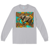Moon Dust western sunflowers elephant Long Sleeve Tee - LillyAllenDesigns