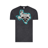 Vintage Black Texas Map Cowhide Turquoise Gemstone Vintage Tee - Bettercallsaul