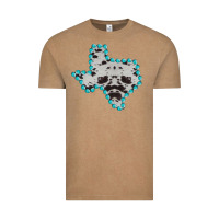 Vintage Coffee Texas Map Cowhide Turquoise Gemstone Vintage Tee - Bettercallsaul