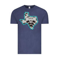 Vintage Denim Texas Map Cowhide Turquoise Gemstone Vintage Tee - Bettercallsaul