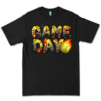 Black game day softball leopard Premium Tee - Zillion Design Studio