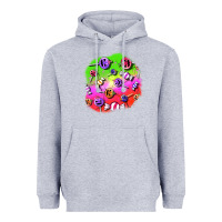 Heather Grey halloween candy  patches Heavyweight Hoodie - BundleAndBundleShop